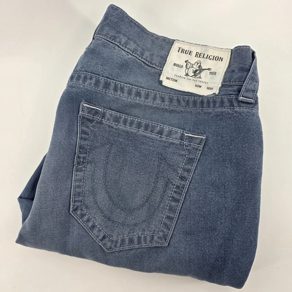 True Religion Devin Jeans Loose Straight Mens Sz 36x31 Cotton